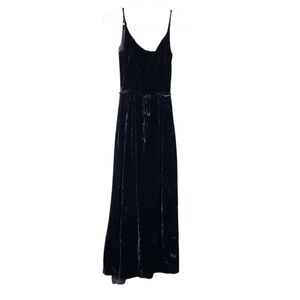 AN ARKAY x VINTAGE Velvet midi dress in black Edwardian WitchyCore dark Romantic